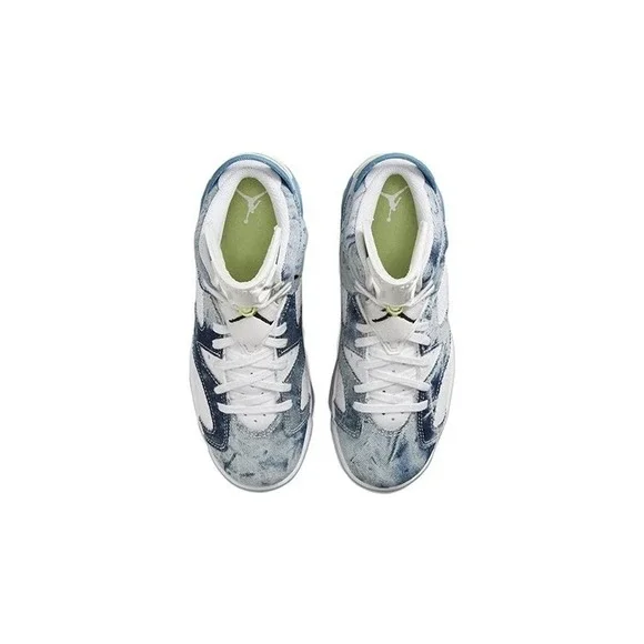 Jordan 6 Retro GS Kids Size 7Y Washed Denim 2022 Basketball Shoes - DM9045-100 - Picture 4 of 6